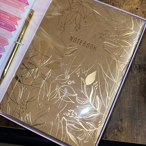 Journal gold pen pink 3 sticker sheets 96 inside sheets stationary set​ - Picture 3 of 10